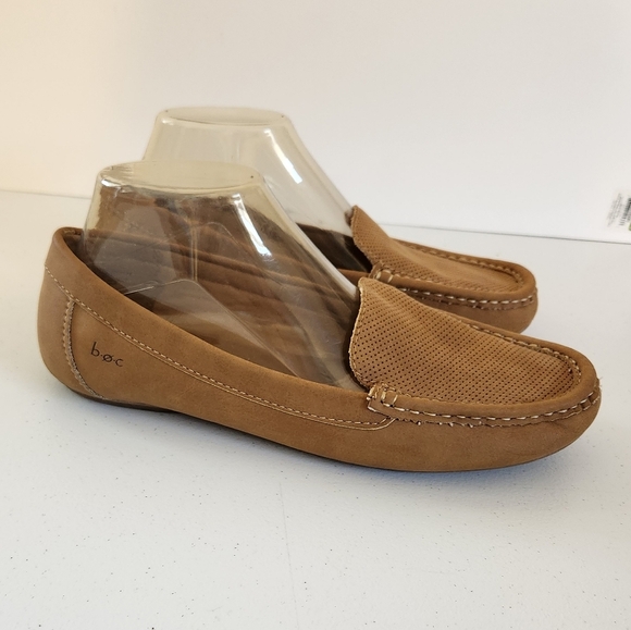 Born Boc Brown Faux Suede Slip On Shoes Flats Rubber Sole Moc Comfort Size 9 - Picture 3 of 7